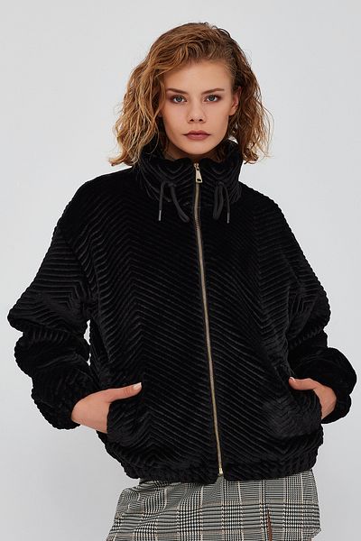 Derimod Insbruck Women's Black Teddy Coat 23Wgd5124Ff