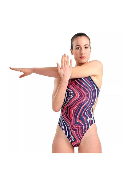 ARENA Swimsuit Challenge Back Marbled Women's Swimsuit-ar005562740365