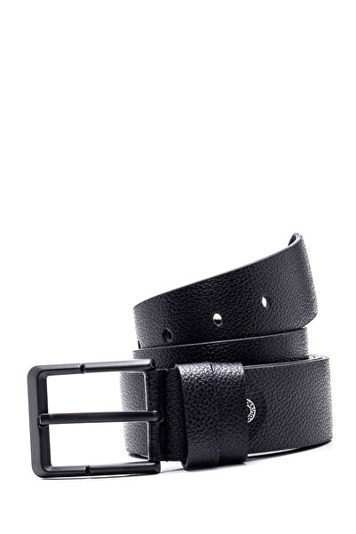 Derimod Black Leather Men's Belt - 000a2d1227218