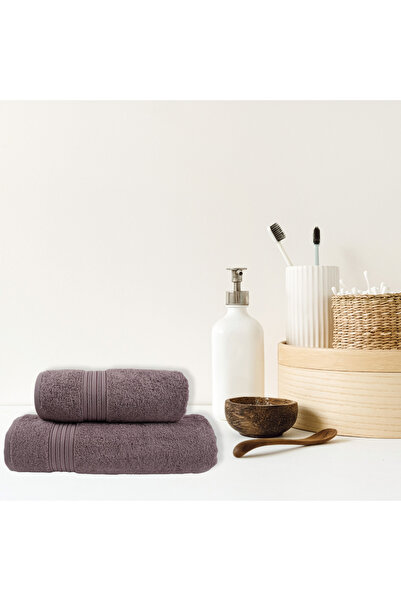 Class Home Collection Set of 2 absorbent towels, 100% Cotton, 500 gsm density, 50x100cm + 70x140 cm, Sundew, Lilac