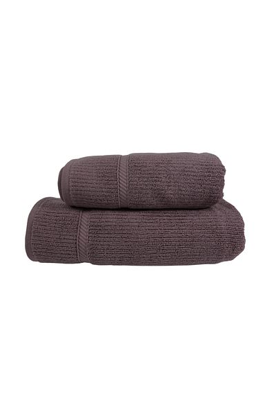 Class Home Collection Set of 2 absorbent towels, 100% Cotton Jacquard, 530 gsm, 50x100 cm + 70x140 cm, Ikaros, Lilac