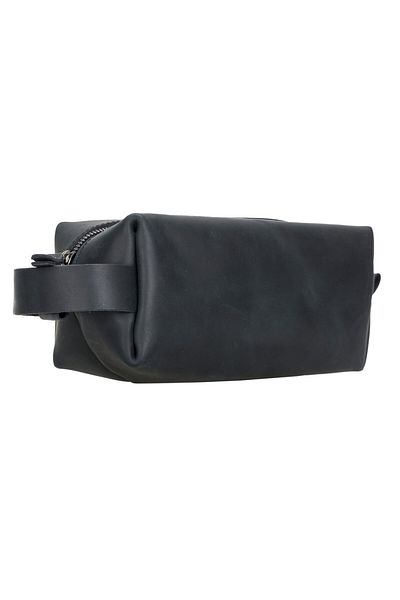 PLM Black Eve Leather Makeup Bag - Medium Aa1