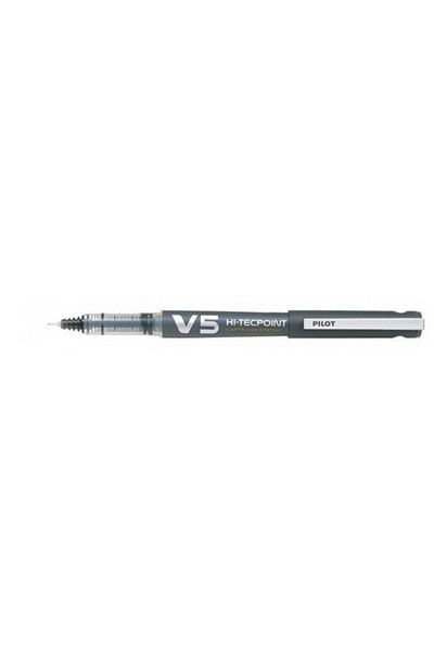 Pilot Roller V5 Hi-Tecpoint Reincarcabil 0.5 Negru Pilot