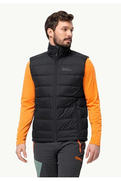 Jack Wolfskin Ather Down Vest Vestă gri pentru bărbați Vestă pentru bărbați 1207691-6350