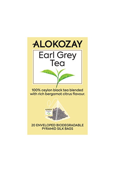 Alokozay Earl Grey Tea - 20 Enveloped Pyramid Tea Bags (Biodegradable)