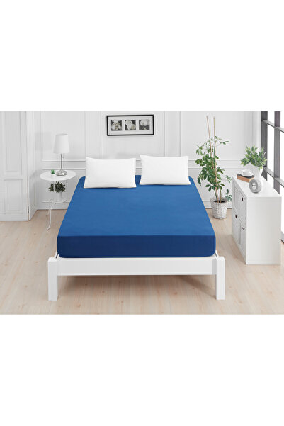 Mislina Home Roza Baby Kids Elastic Combed Cotton Sheet Navy Blue