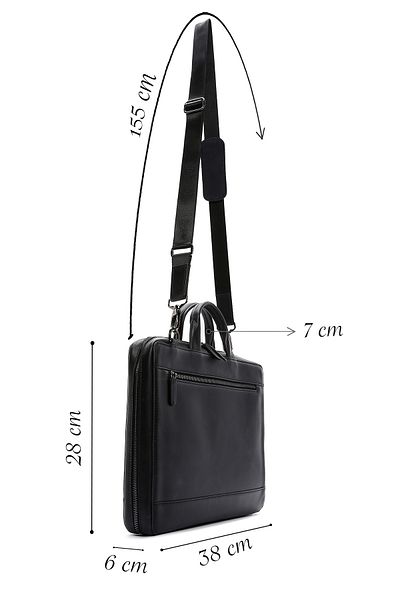 Derimod Men's Black Leather Briefcase - 23sbd3302cr