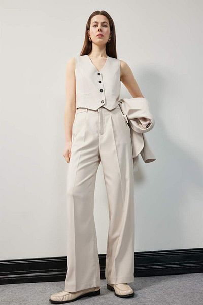 DeFacto New Season V-Neck Buttoned Blazer Vest