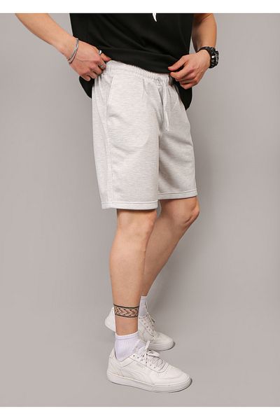 EydaMoon Unisex Pique Fabric Shorts & Bermuda - Relaxed Cut Double Leg Elastic Waist Laced