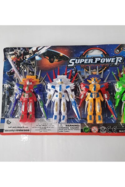 TOYSTAR Kartelali 5'li Robotlar Rengarenk Figür 12 cm