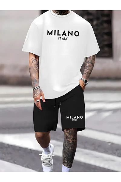 npLStore Unisex Printed T-Shirt and Shorts Bottom Top Set