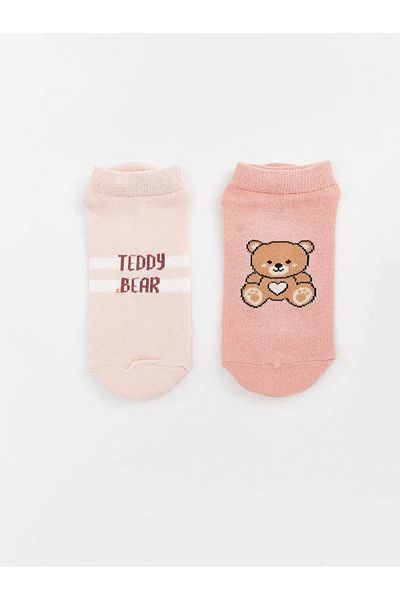 LC Waikiki Чорапи с ботуши за момичета с шарка на мече LCW Kids, 5 броя