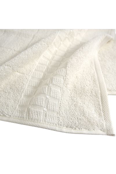 Class Home Collection Set 2 prosoape absorbante, 100% Bumbac Jacquard, 450 g/m², 50x100 cm + 70x140 cm, Notus, Crem