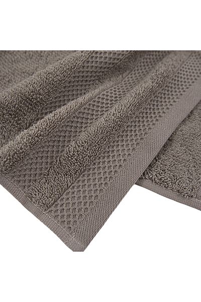 Class Home Collection Set of 2 absorbent towels, 100% Jacquard Cotton, 500 gsm, 50x100 cm + 70x140 cm, Audo, Hazelnut