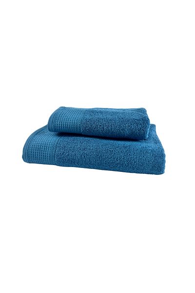 Class Home Collection Set of 2 highly absorbent towels, 100% Cotton, 480 gsm, 50x100 cm + 70x140 cm, Nicodemus, Petrol