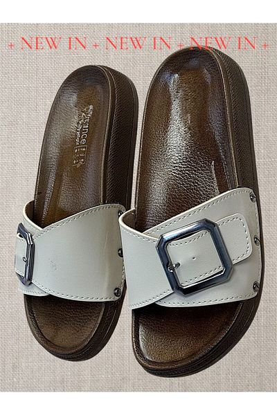 KAFKASLAR AYAKKABI Kafkaslar Single Buckle Full Orthopedic Daily Mother Slippers