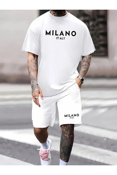npLStore Unisex Printed T-Shirt and Shorts Bottom Top Set