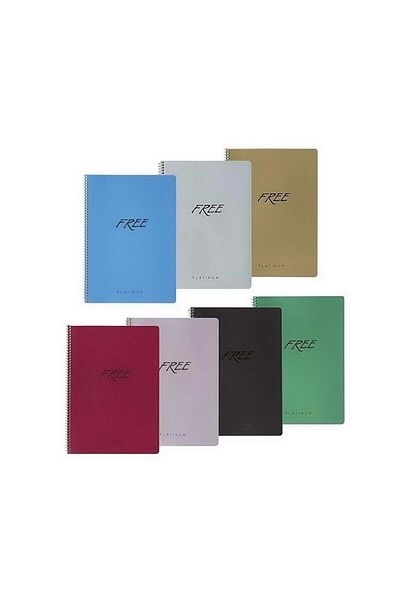 KESKİN COLOR بلاتينيوم مجاني A4 80 Ypدفتر ملاحظات حلزوني بغطاء بلاستيكي مخطط