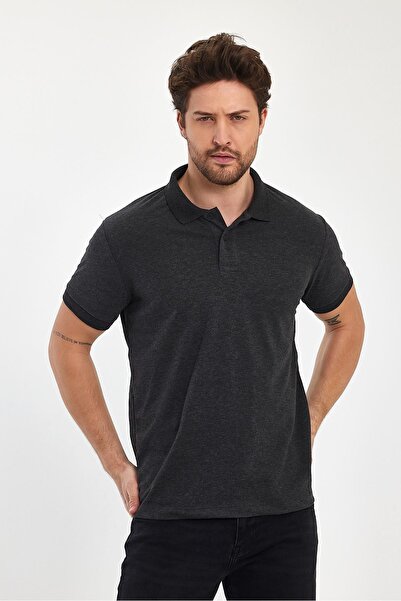 yakamor Tricou compact pentru bărbați din bumbac pieptănat cu guler Pola