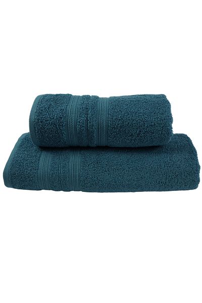 Class Home Collection Set of 2 absorbent towels, 100% Cotton, 480 gsm, 50x100cm + 70x140 cm, Nemesis, Petrol