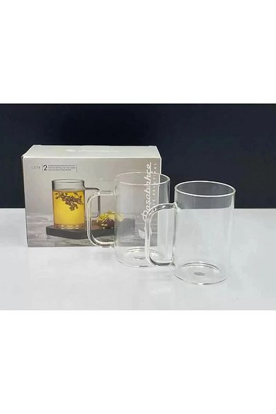 Paşabahçe 6-Piece Borosilicate Glass Set with Handles 270 Cc