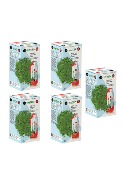 Bilge İlaç Çilek Aromalı Detox Burner Form Matcha Çayı 5 Kutu