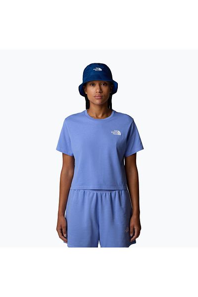 THE NORTH FACE Simple Dome Cropped Relaxed Kadın Mavi Outdoor T-shirt Nf0a87u40yı1