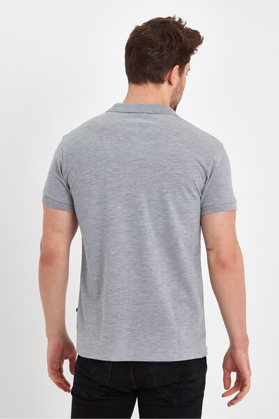 yakamor Ανδρικό μπλουζάκι με συμπαγές χτενισμένο βαμβακερό γιακά Pola