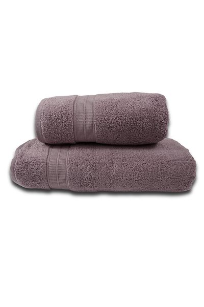 Class Home Collection Set of 2 highly absorbent towels, 100% MicroCotton, 430 gsm, 50x100 cm + 70x140 cm, Nicander, Lilac