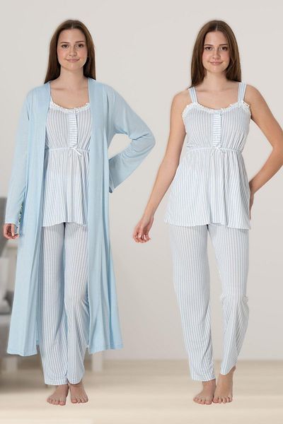 Pelin Set de pijamale de maternitate pentru femei cu bretele, 3 piese