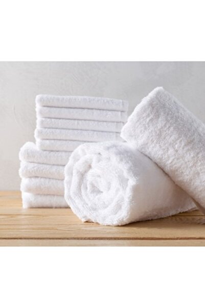 Kotonia Home Πετσέτα ζακάρ, Kotonia Home Hotel, χωρίς σχέδιο, 50x90 cm, 100% βαμβάκι, 450 g, Λευκή