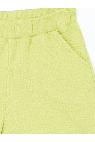 LC Waikiki Elastic Waist Textured Girl's Shorts