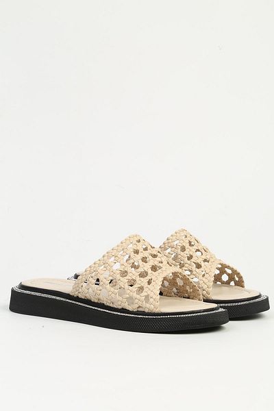 Pierre Cardin Cream Knitted Women's Slippers Pc-7507