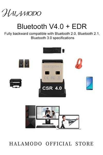 HALAMODO 4.0 USB Bluetooth Adapter Mini USB Bluetooth Network Adapters Wireless Receiver for Windows 8/10/11