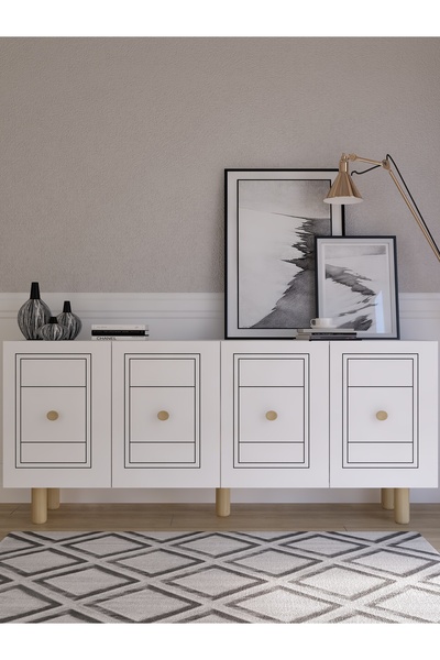 cantek dizayn DARİOCT (KB150) BOHEM KONSOL BEYAZ-BEYAZ