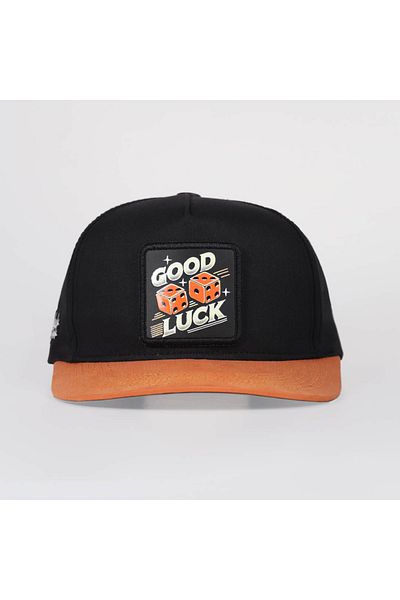 BlackBörk V1 Good Luck Logo Tile-Black Hip Hop Cap