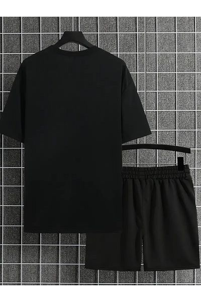 npLStore Unisex Large Size Printed T-Shirt and Shorts Bottom Top Set