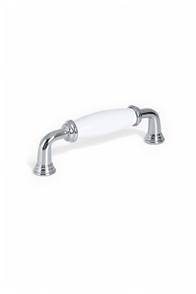 Ucelev Parlak Krom Metal-Porselen 96 mm Mobilya/Dolap/Vestiyer/Kapak/Mutfak K...