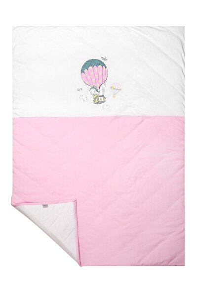 SYDNEY Bebek Pamuklu Kapitoneli Battaniye & Örtü Pembe Balloon 85x120Cm