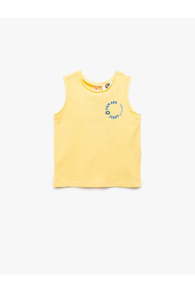 Koton Licensed Tom and Jerry Printed Crew Neck Cotton Sleeveless Undershirt