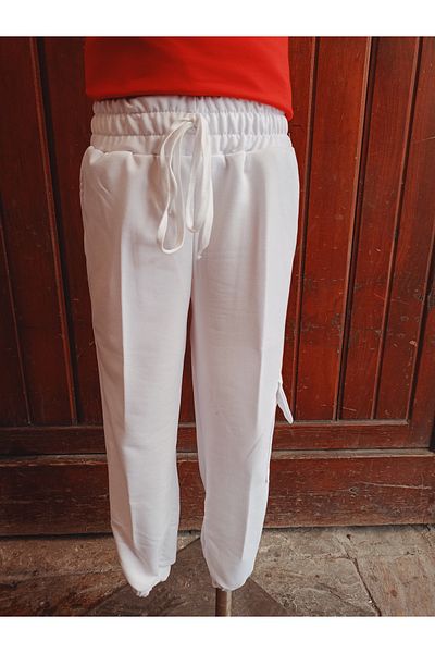 Terry White Combed Jager Pants