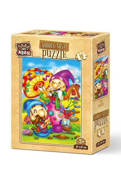 Art Puzzle Art Kids Singer Elves 16 Wooden Piece Puzzle