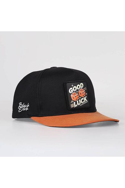 BlackBörk V1 Good Luck Logo Tile-Black Hip Hop Cap