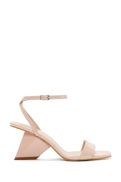 Derimod Patent Leather Powder Heeled Women's Sandals - 24sfe390916