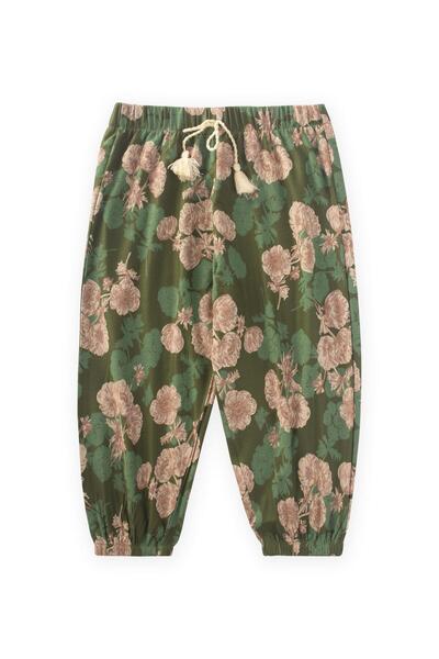 Cigit فضفاض بطول الكاحل منقوش باللون الأخضر لعمر 3-9 سنوات