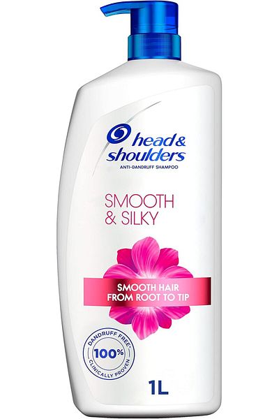 Head&Shoulders Head & Shoulders Smooth & Silky Anti-Dandruff Shampoo For Dry Frizzy Hair, 1000ml