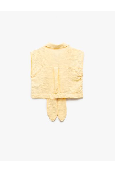 Koton Buttoned Sleeveless Shirt with Tie Detail