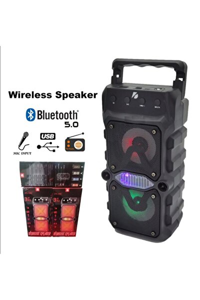 JUNGLEE BLUETOOTH SPEAKER KABLOSUZ ŞARJLI HOPARLÖR LED IŞIKLI PARTY BOX SES B...