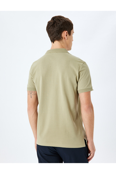 Koton Μπλουζάκι με κοντό μανίκι πικέ από βαμβακερό γιακά πόλο