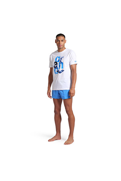 ARENA Water Prints Ανδρικό λευκό μπλουζάκι σε casual στυλ 009406100